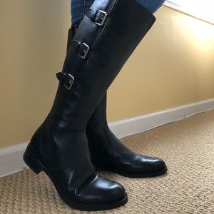 BLACK ECCO HOBART KNEE HIGH BOOTS